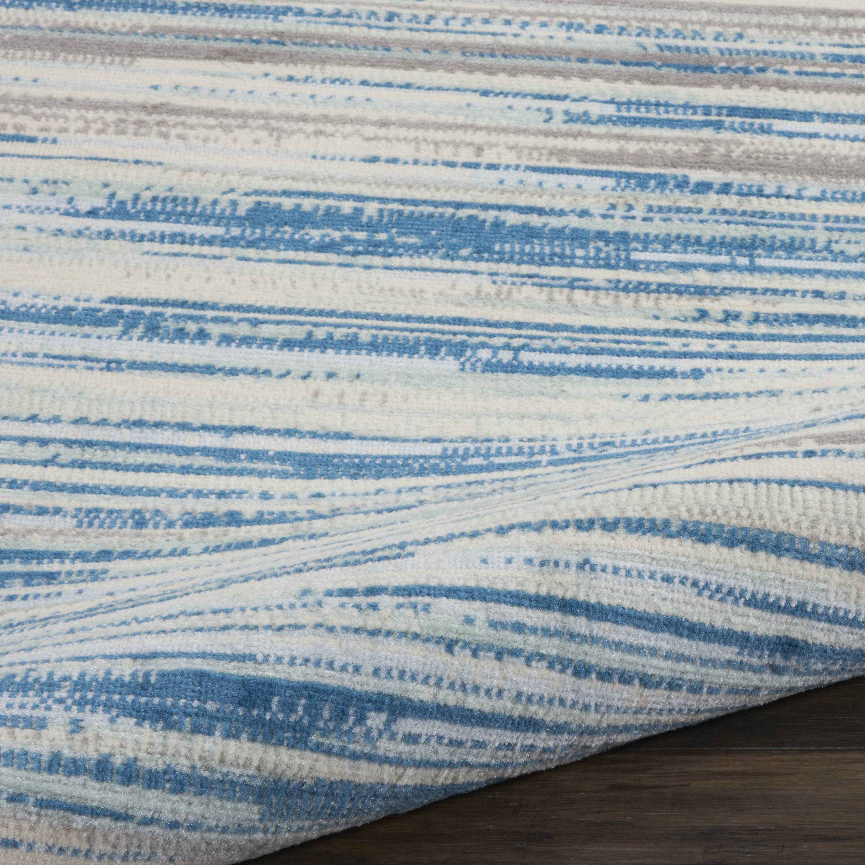 Nourison Jubilant 8' x Round Blue Modern Indoor Rug