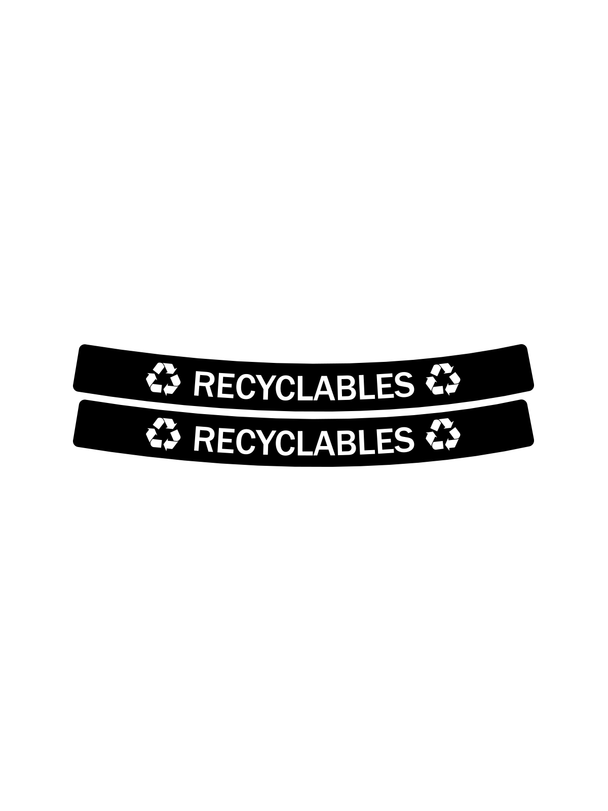 EVOLVE – Label – Ellipse – Recyclables – Full – Black-White