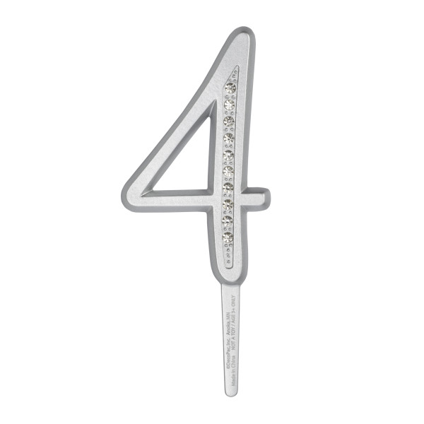 3.5" 4 Diamond Number Monogram