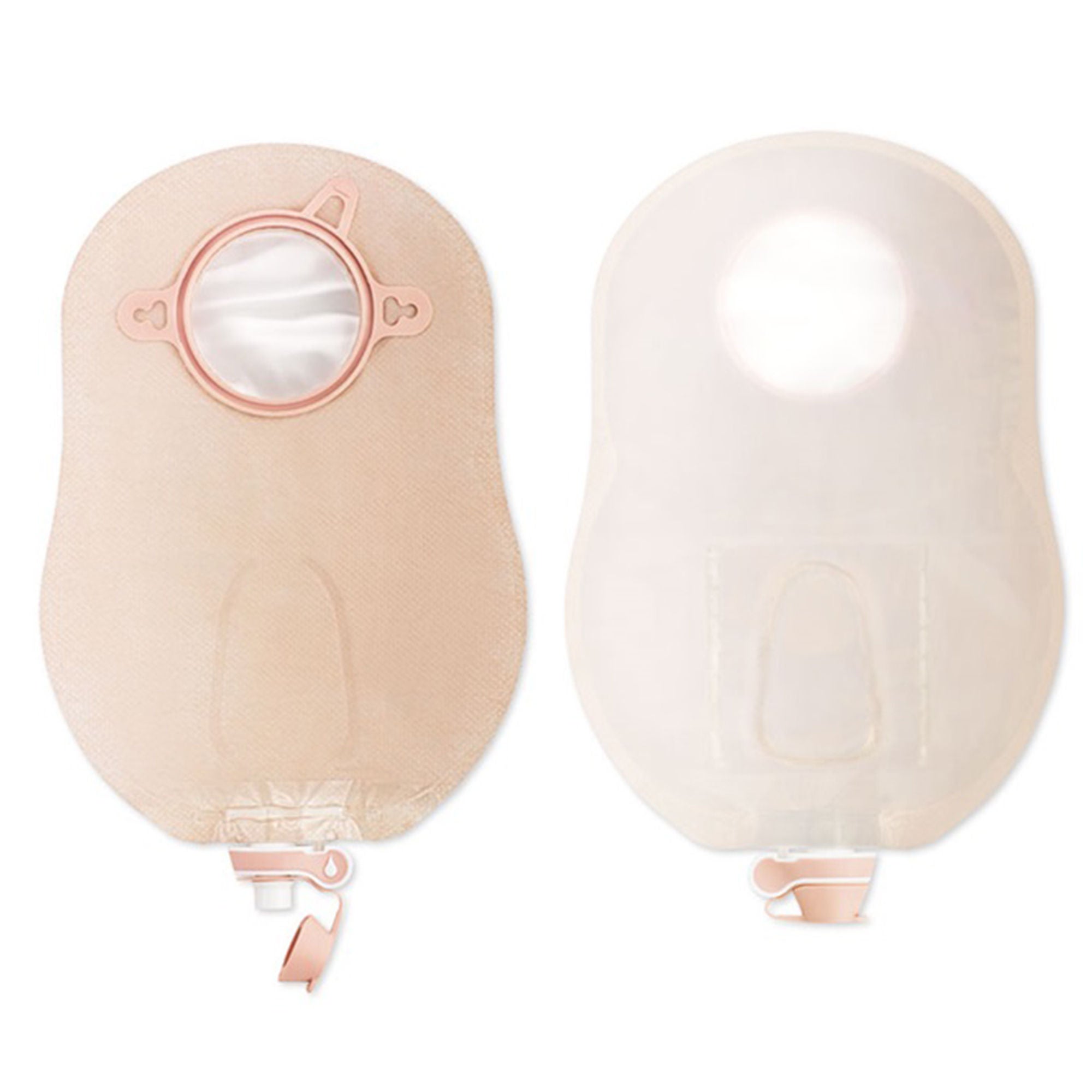New Image™ 18904 Two-Piece Transparent Urostomy Pouch, 70 mm Flange, Blue Match