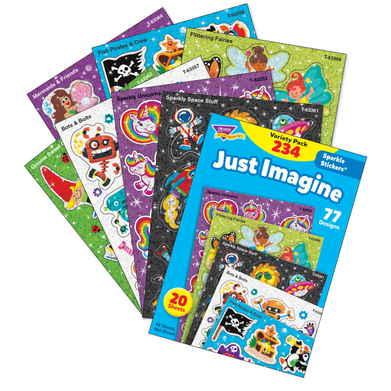 Just Imagine Sparkle Stickers® Variety Pack, 234 ct