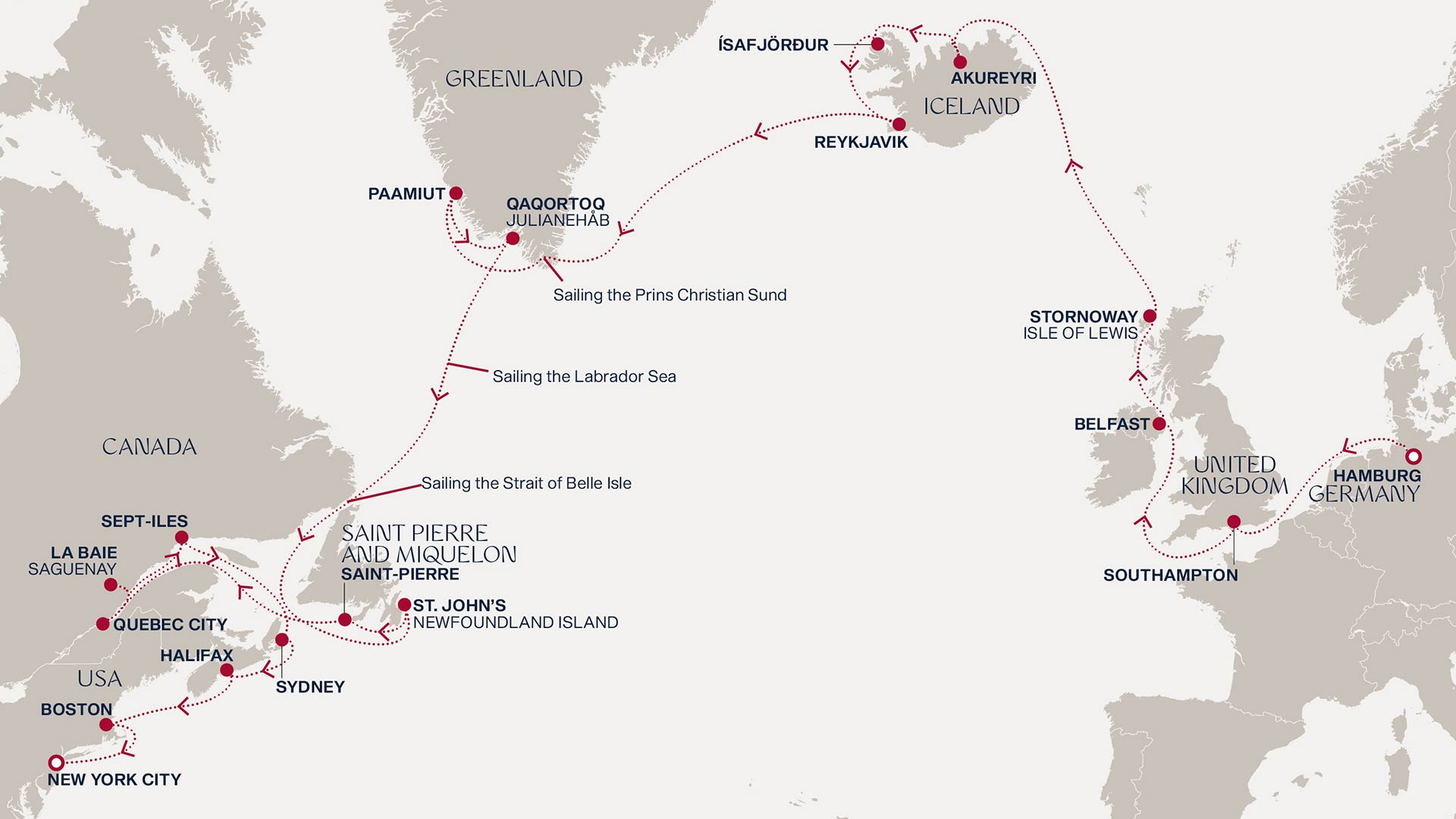 Itinerary map