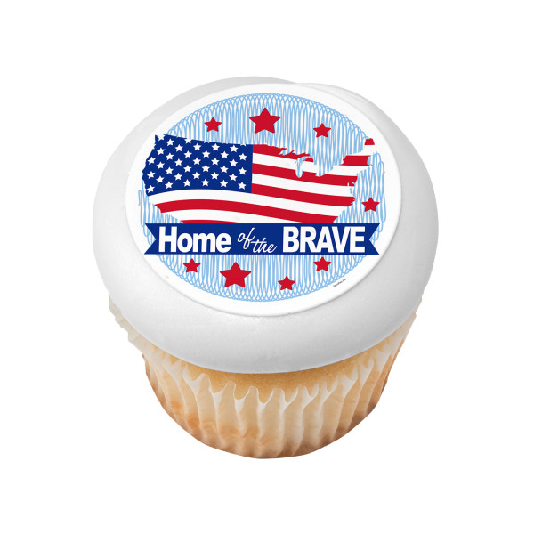 Patriotic Round PhotoCake® Edible Image®