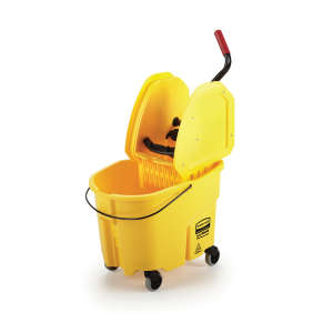 Rubbermaid Commercial, WaveBrake®, 35qt, Mop Bucket w/ Downpress Wringer, Yellow