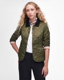 Deveron Quilted Jacket Olive-Pale Pink