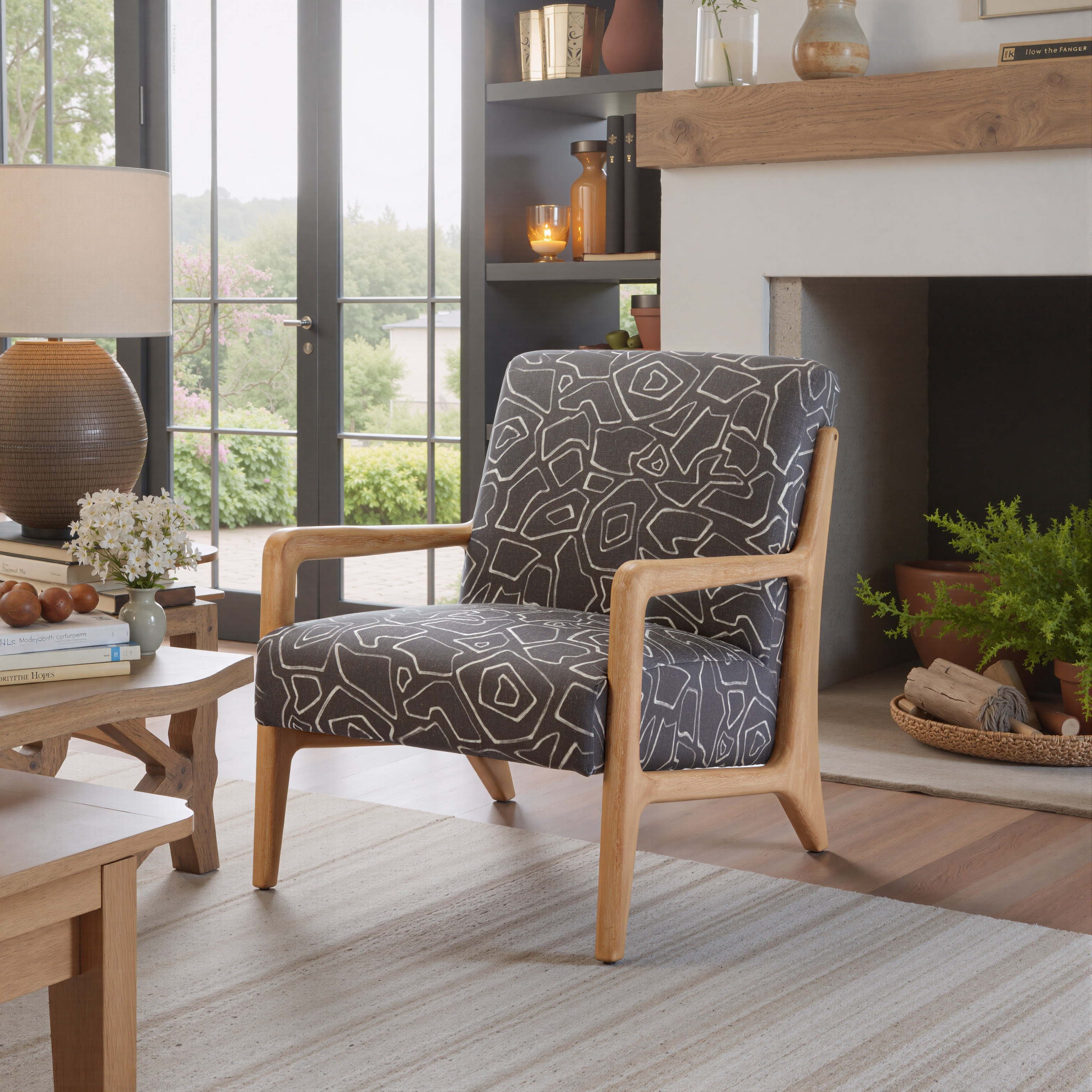 Runa Accent Chair Gray & Natural product image