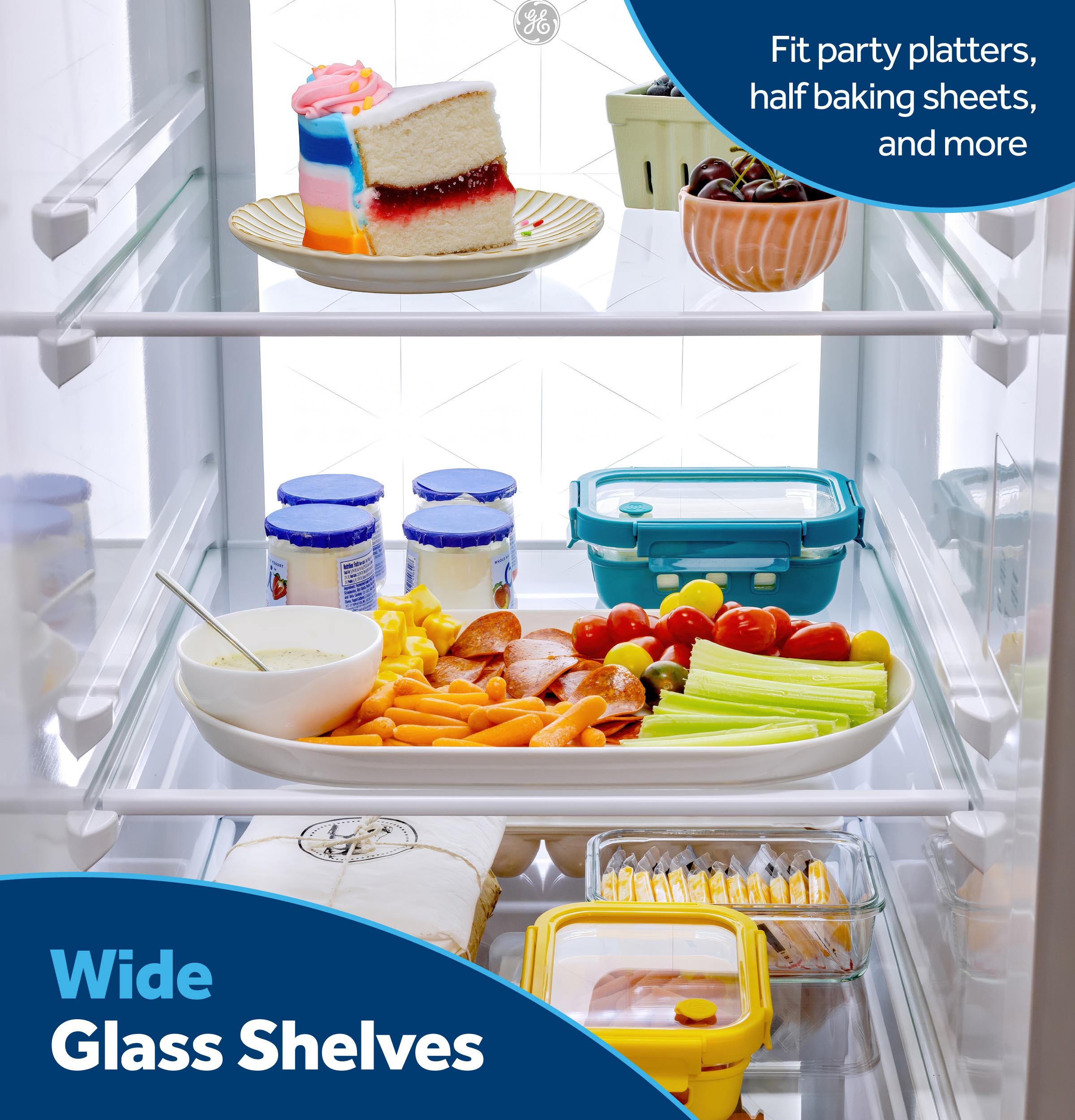 Wide Fresh Food Shelves