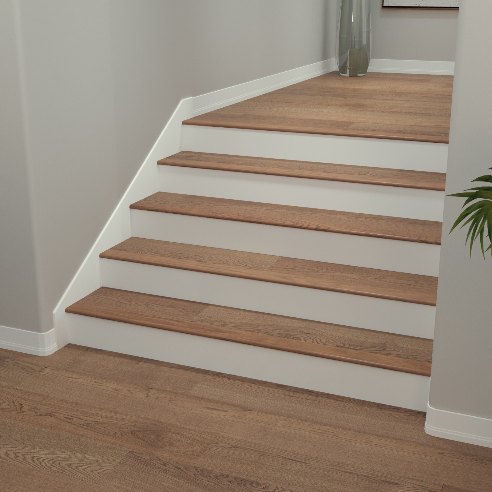 Carneros Oak Cali Hardwoods Stair Nosing Flush view 2