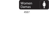 Foreign Language Symbol Signs - Women/Damas