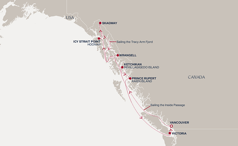 Itinerary map