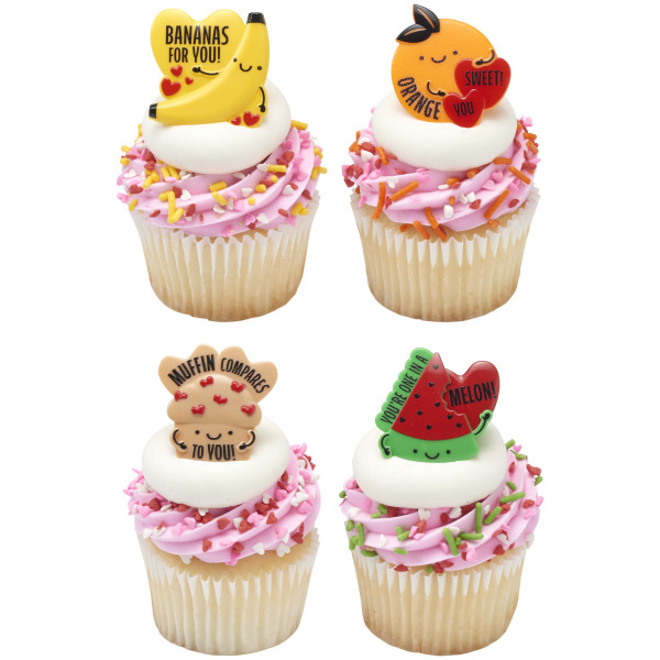 Punny Valentine Cupcake Rings