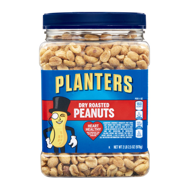 PLANTERS(r) Peanuts Dry Roast 6/34.5 oz . C1CB - Front Center Inner Pack (Hi Res)