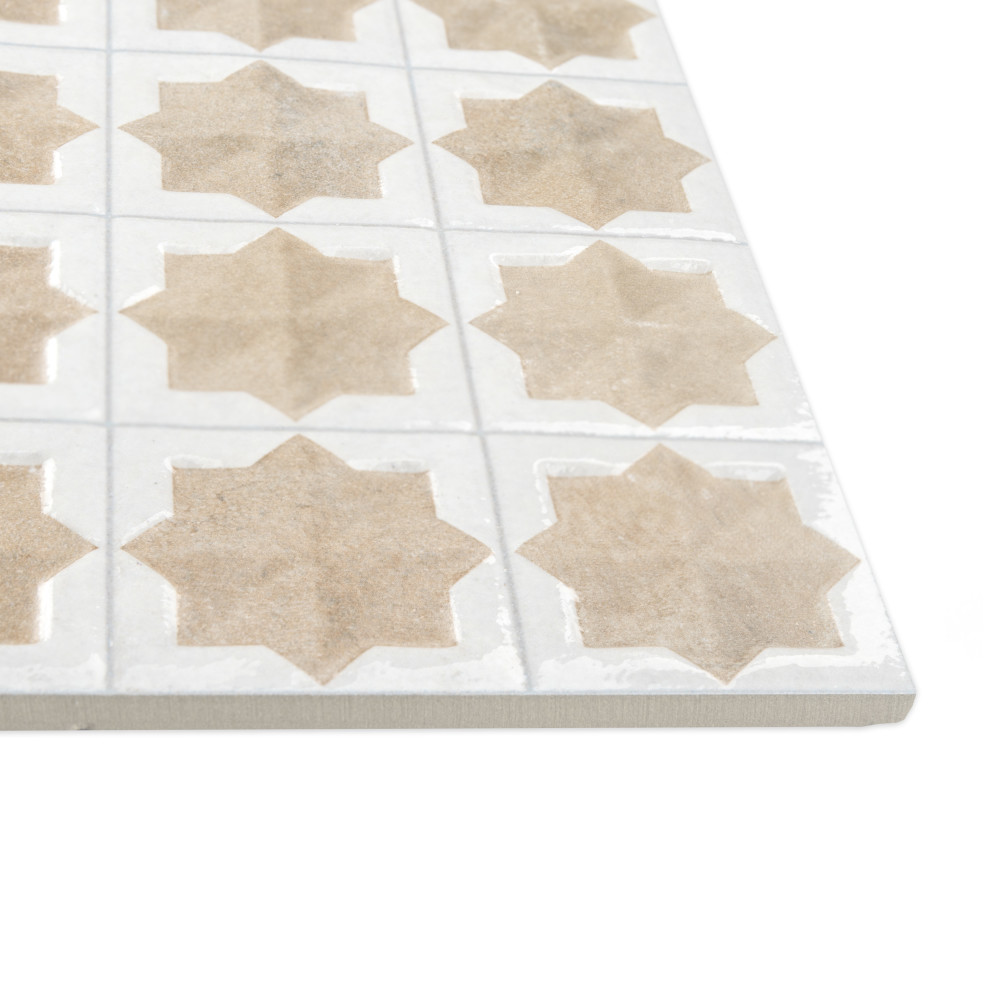 Tetuan Astre Cotto White 12-1/8 in. x 21-7/8 in. Porcelain Wall Tile