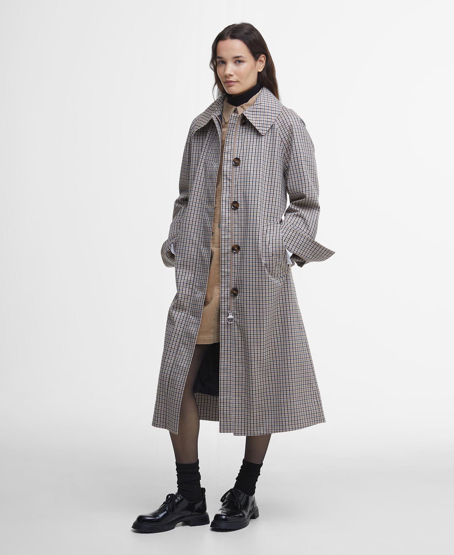 Beatrix Check Showerproof Trench Coat image number 1