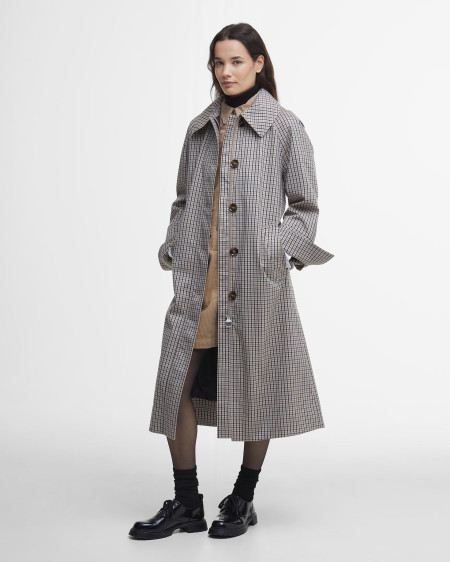 Beatrix Check Showerproof Trench Coat