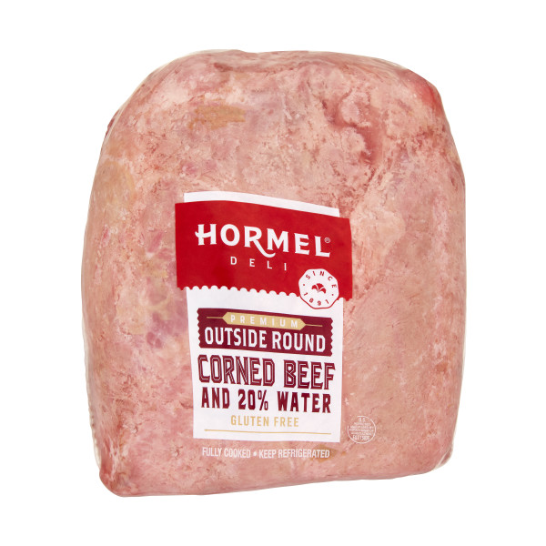 HORMEL(r) Corned Beef, Flat, 20%, Deli Faced, 2 pc . C1CB - Front Center Inner Pack (Hi Res)