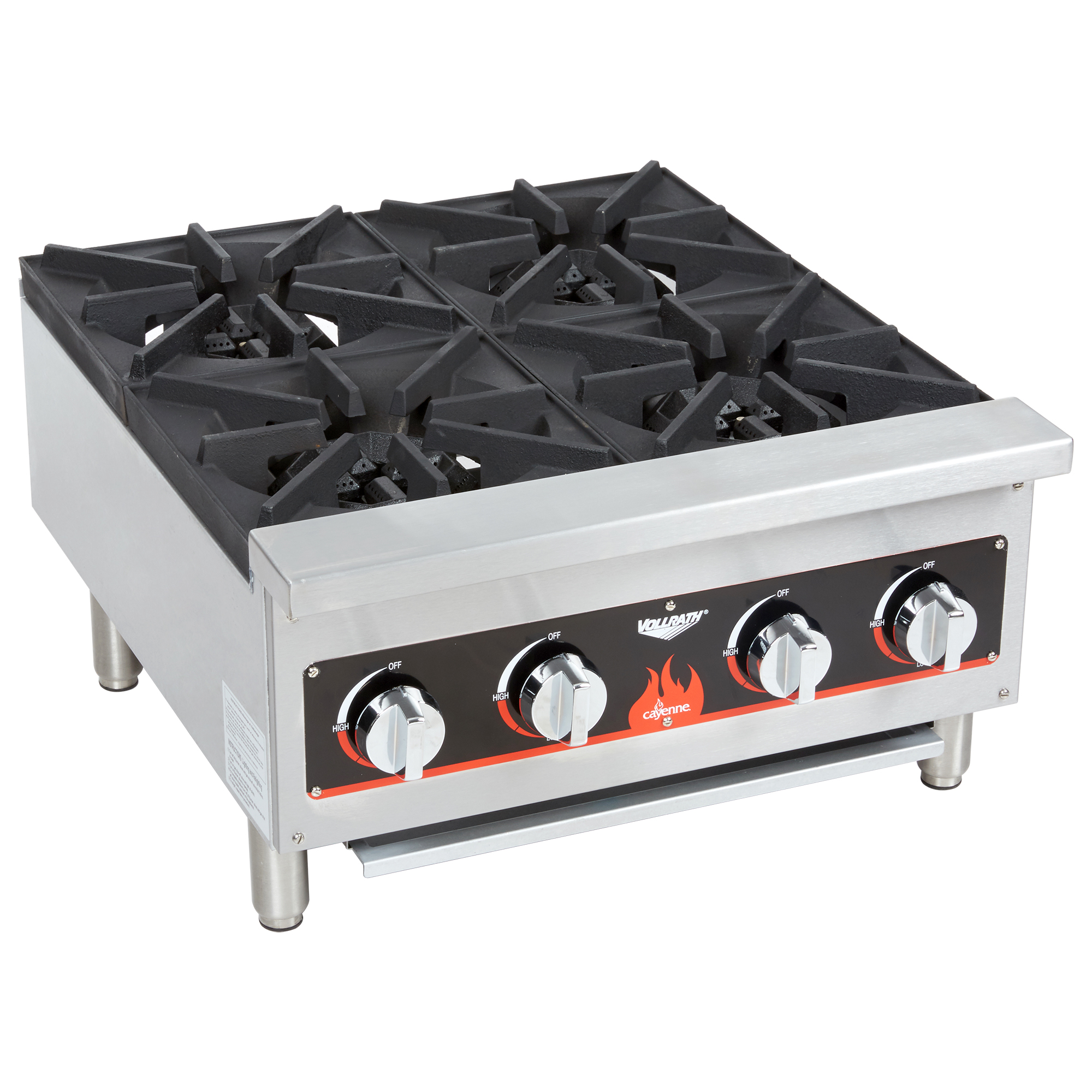 24inch 4burner Cayenne® countertop gas hot plate Vollrath Foodservice