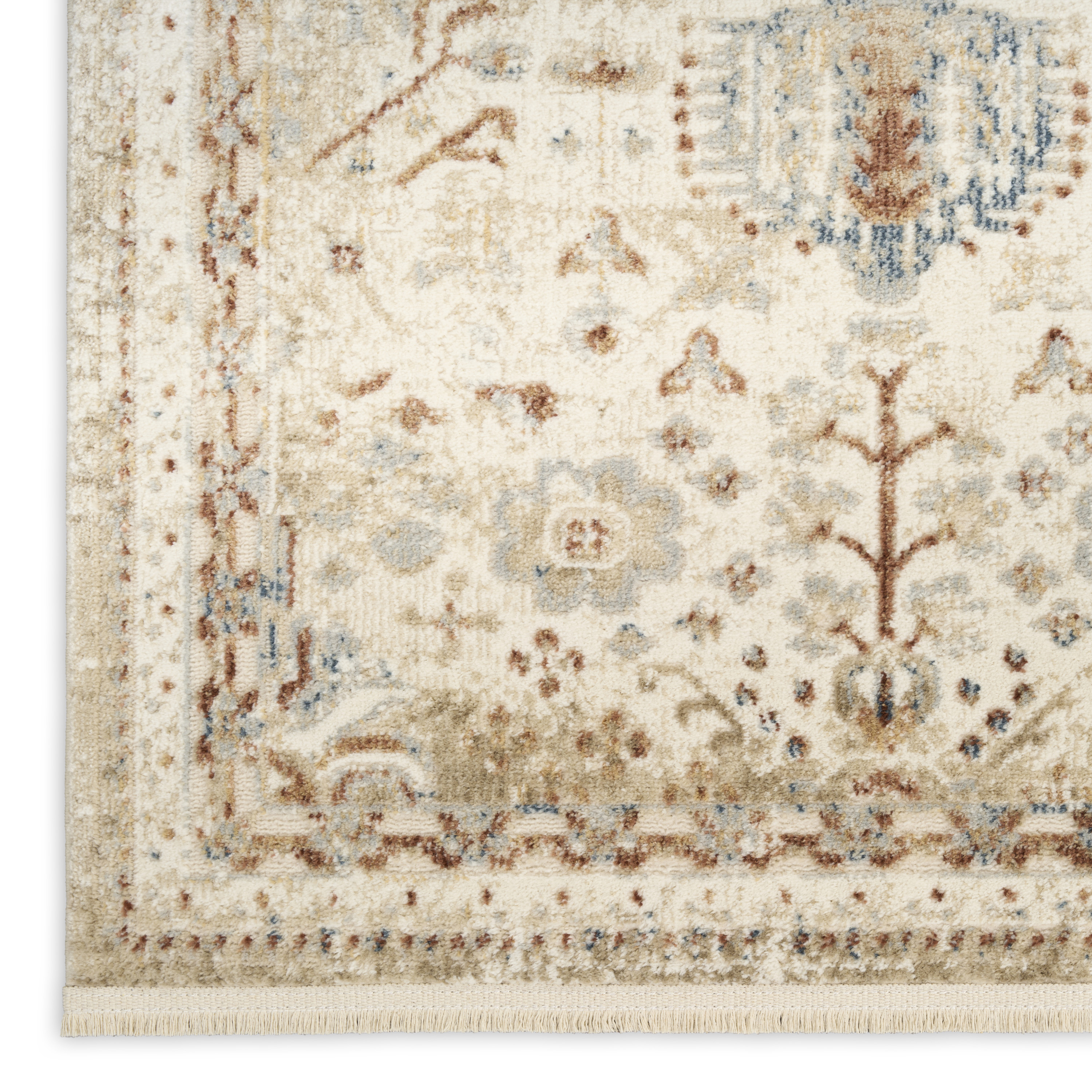 Nourison Pardis 5'3" x 7' Ivory Rust Vintage Indoor Rug