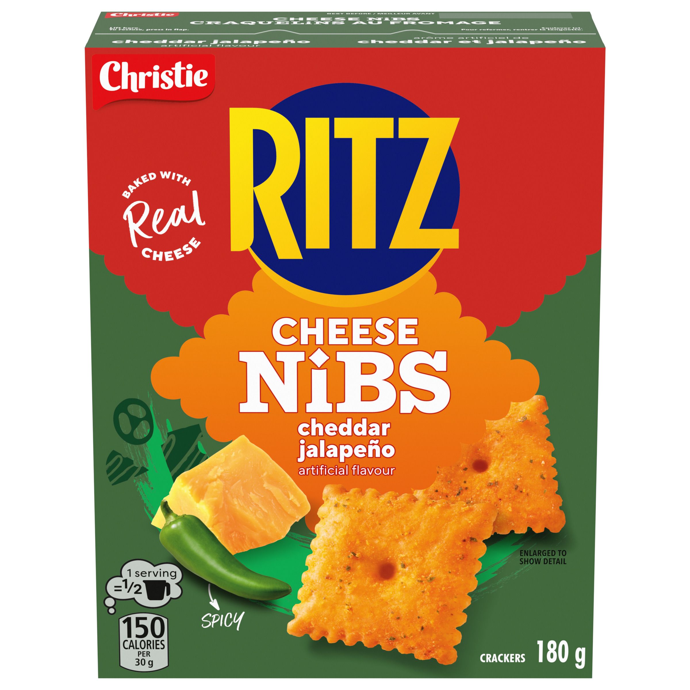 CHRISTIE RITZ CHEESE NIBS CHEDDAR JALAPENO 180g-thumbnail-0