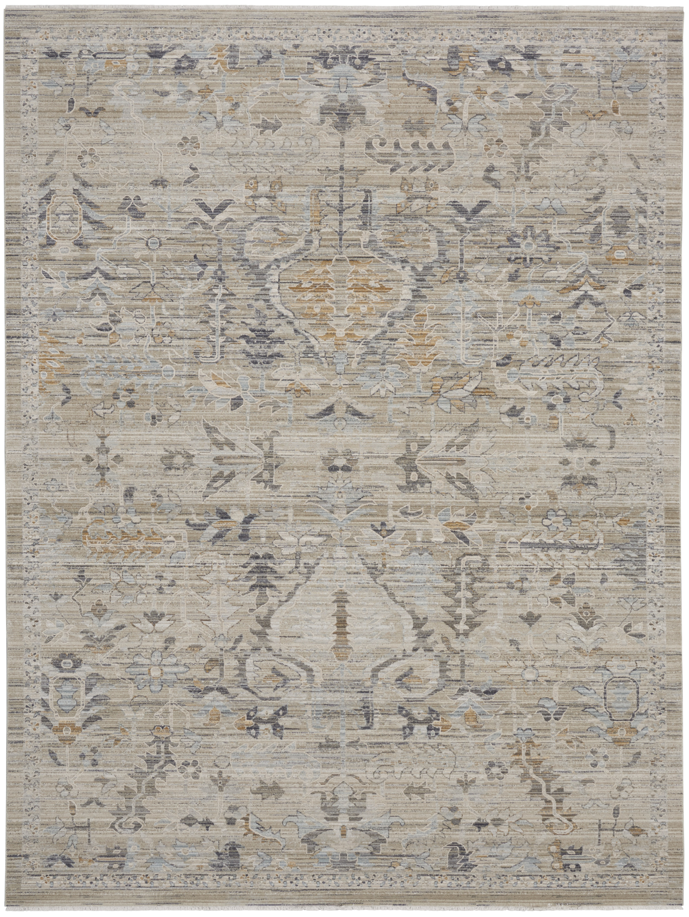 Nourison Lynx 8'6" x 11'4" Ivory Taupe Vintage Indoor Rug