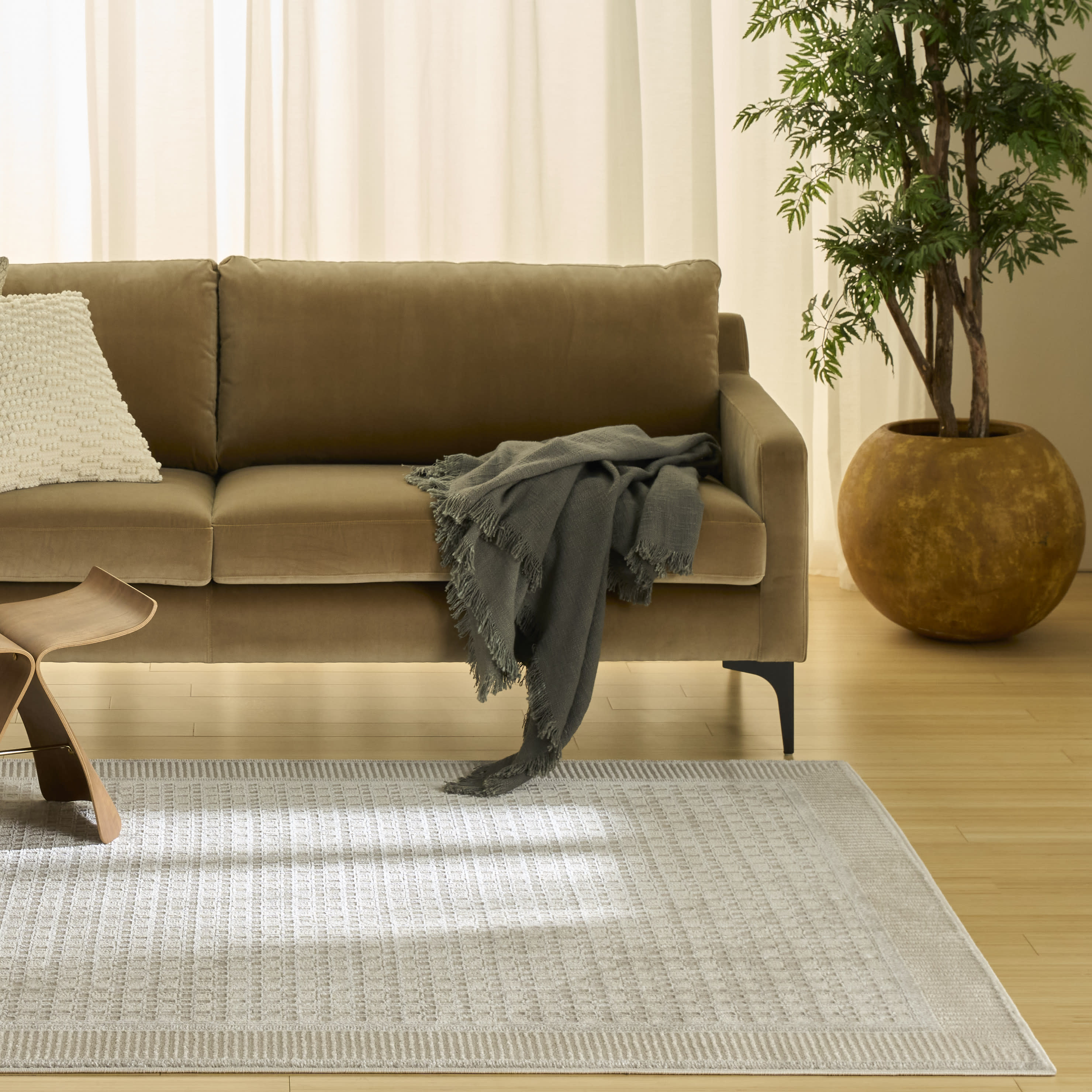 Nourison Nordic 5' x 7' Beige Modern Indoor Rug