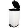 Impact, Step-On, 4.5gal, Metal, White, Rectangle, Receptacle