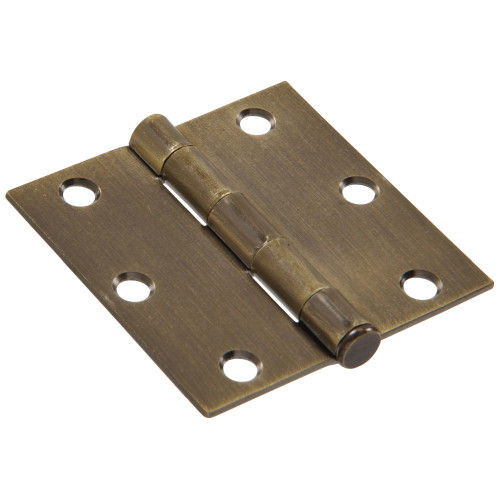 Hardware Essentials Residential Door Hinges with Removable Pin Antique Brass 3-1/2