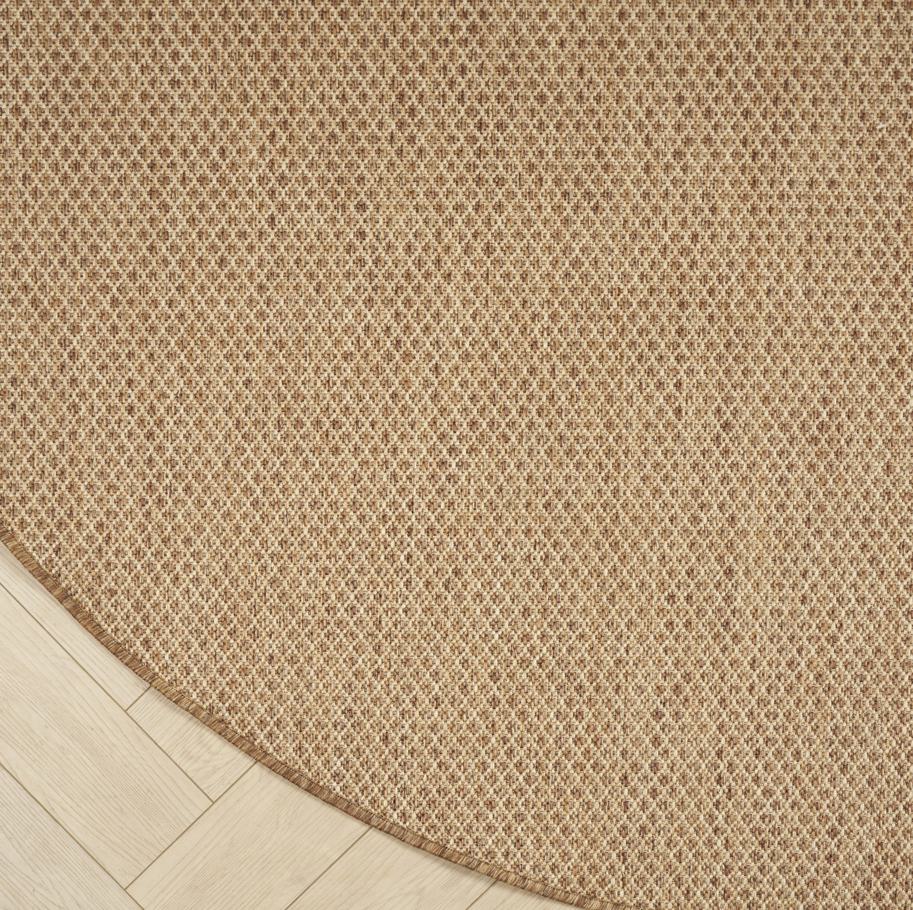 Nourison Courtyard 5' x Round Jute Modern Rug