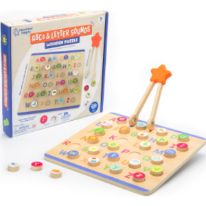 ABCs & Letter Sounds Wooden Puzzle