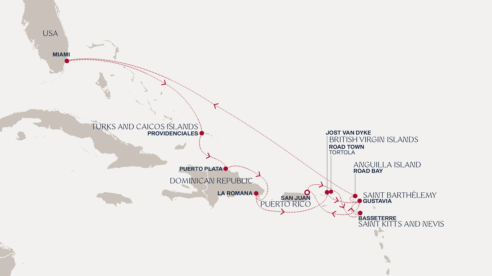 Itinerary map