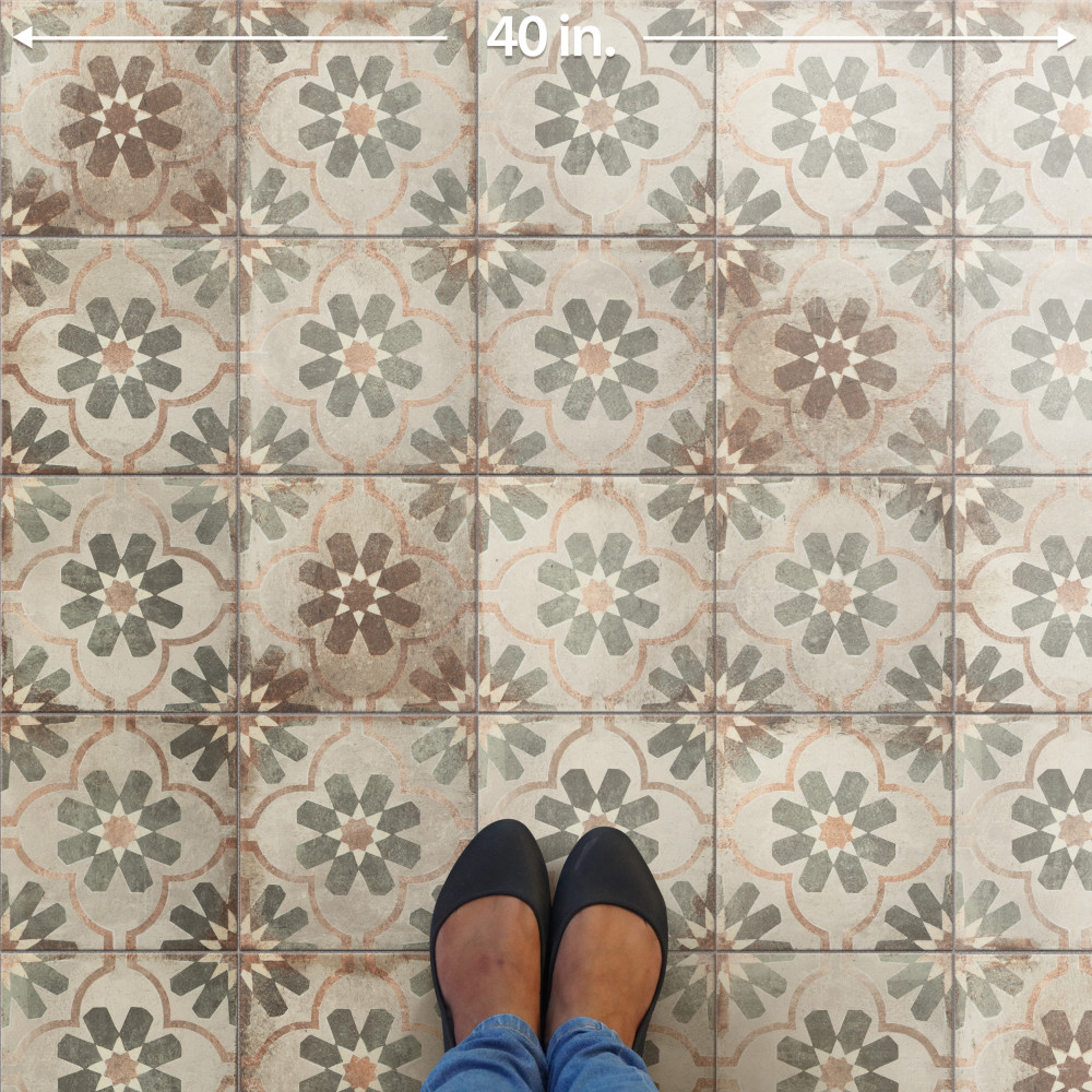 D’Anticatto Decor Florence 8-3/4 in. x 8-3/4 in. Porcelain Floor and Wall Tile