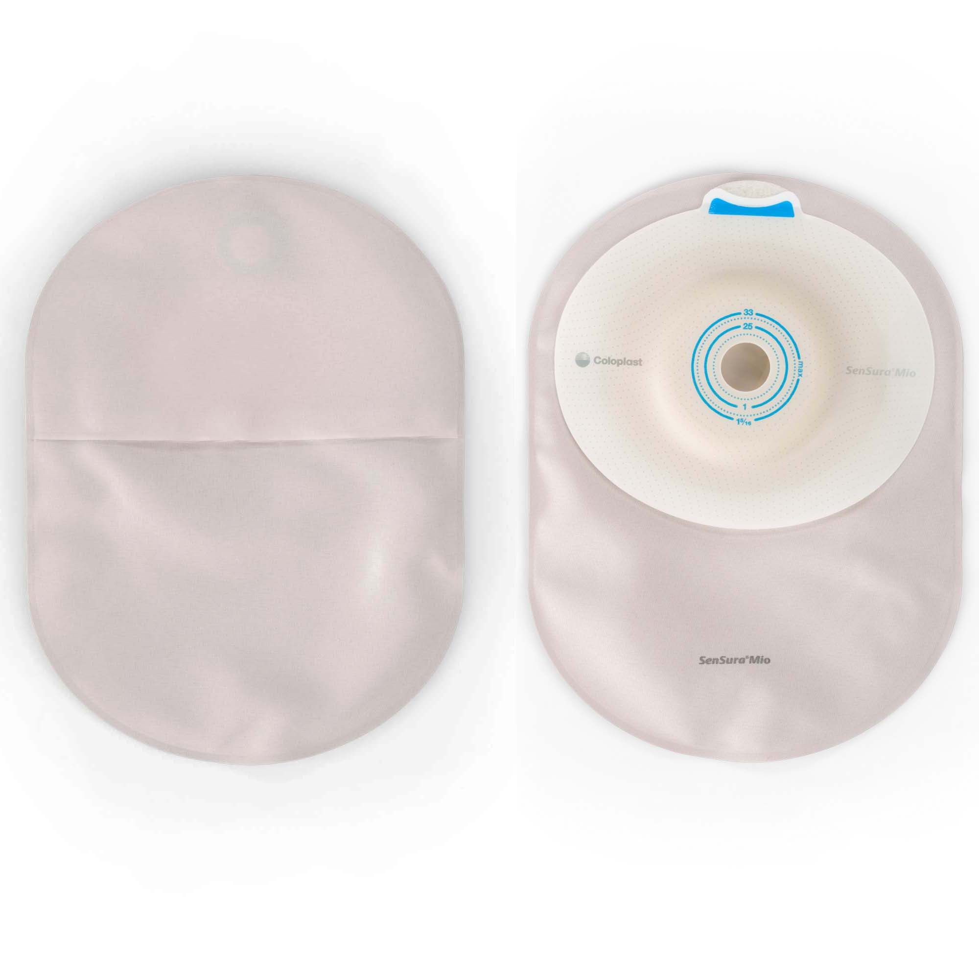 SenSura® Mio Convex Soft 1-Piece Closed End Opaque Ostomy Pouch, 16 – 33mm