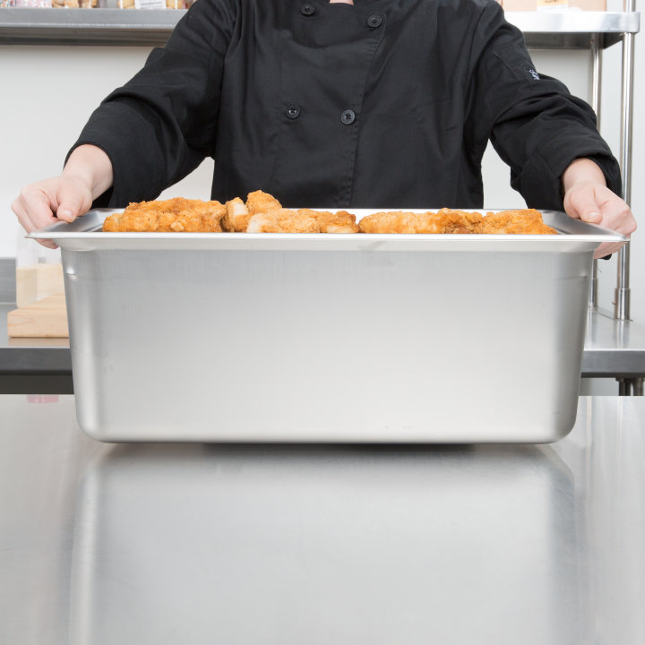 Full-size 8-inch-deep Super Pan 3® stainless steel steam table pan