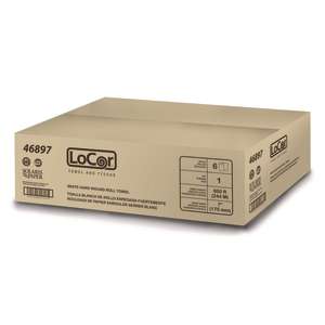 SPI46897, Solaris Paper, LoCor Mid Premium, 800ft Roll Towel, 1 ply, White