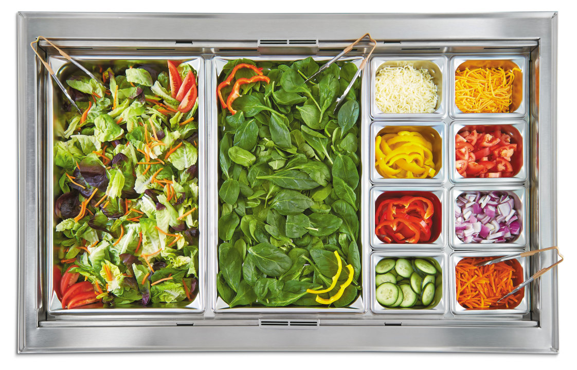Eighth-size 6-inch-deep Super Pan V® stainless steel steam table pan