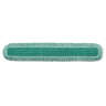 Rubbermaid Commercial, HYGEN, Microfiber Hook & Loop Dust Mop With Fringe, 48"W, Green