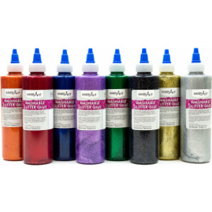 Glitter Glue, 8 oz, Set of 8