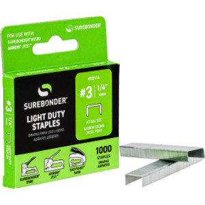 #3 Light-Duty 1/4" Staples, 1000 Count