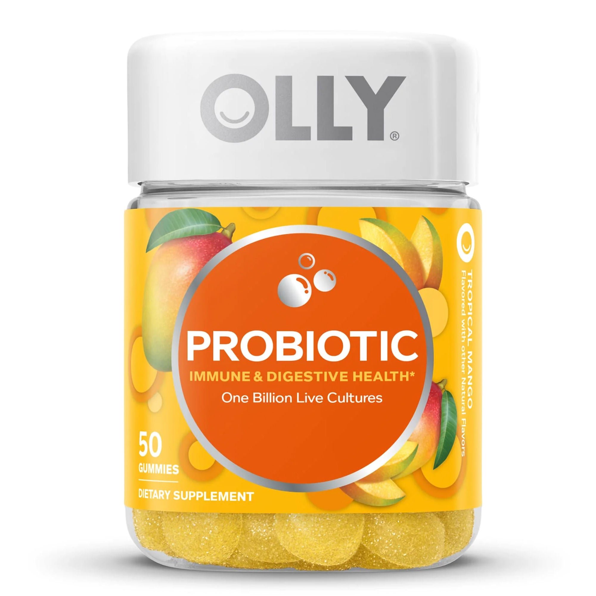 Olly® Probiotic Gummies, Tropical Mango Flavor