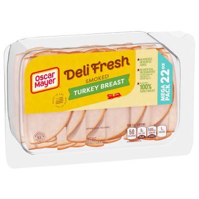 Oscar Mayer Deli Fresh Smoked Turkey Breast Mega Pack, 22 oz Tray