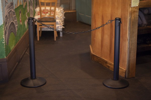 ChainBoss Stanchion - Black Filled with Black Chain 39