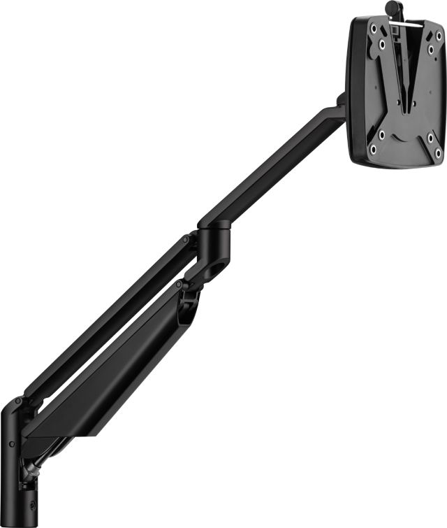 Novus CLU II is designed with a taller, longer profile to elevate a larger monitor into a comfortable viewing position.