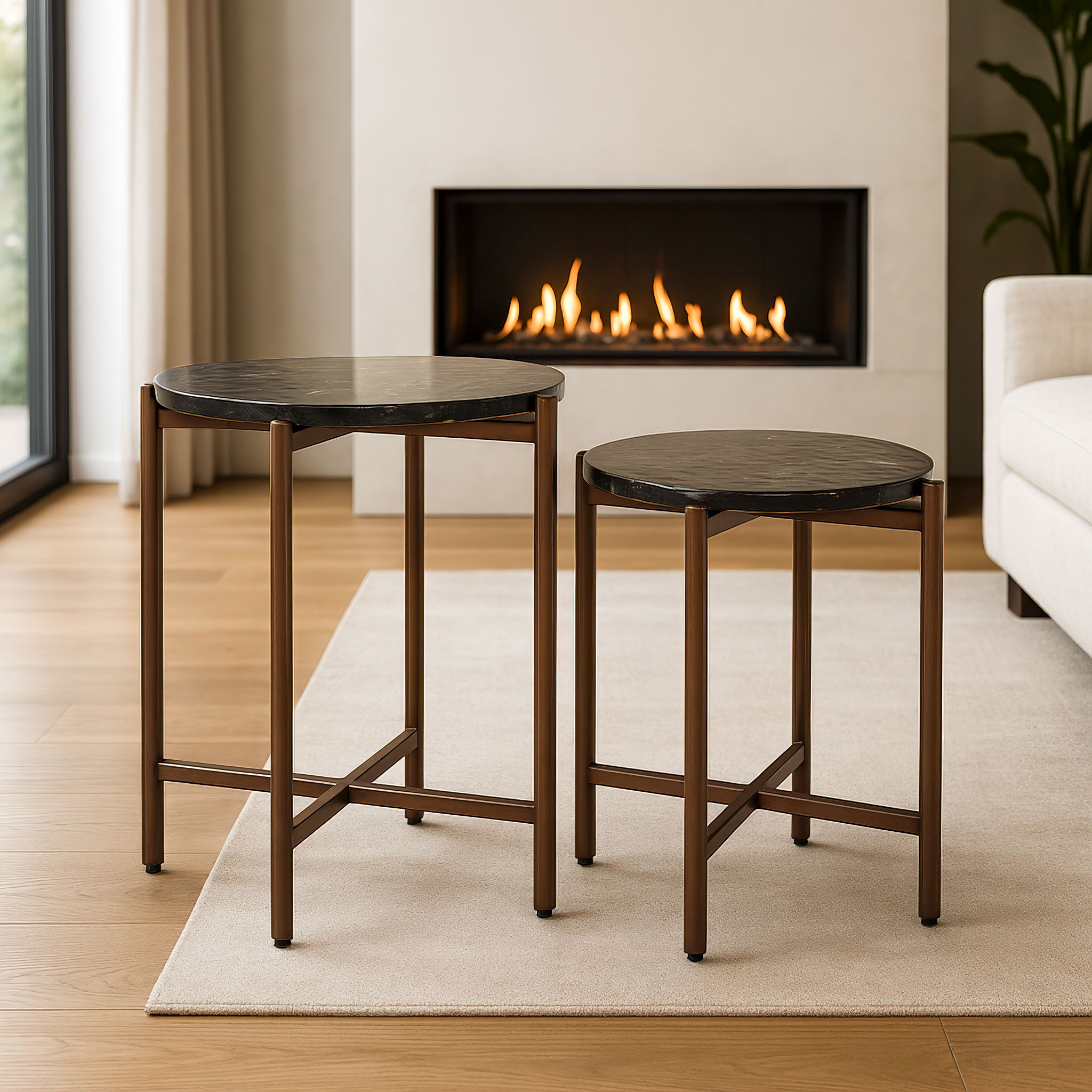 Gema Coffee Table Set (2-Piece) Bronze product image