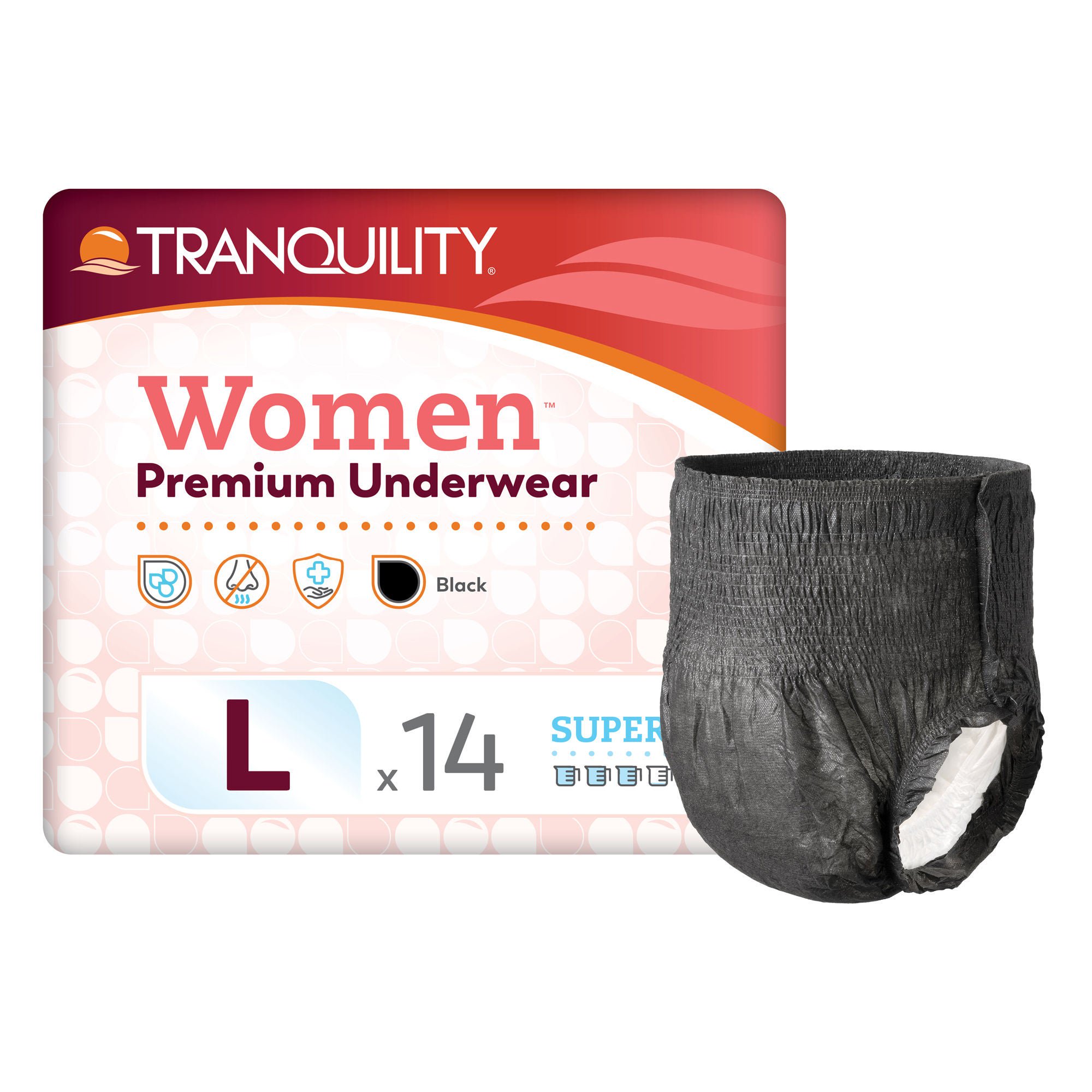 Principle Business Enterprises Absorbent Underwear Tranquility® Pull On with Tear Away Seams Adult Large Female Disposable Heavy Absorbency