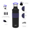 HydraTrak 22 ounce Vacuum Insulated Stainless Steel Tumbler, Black with Purple Rings slideshow image 5 HydraTrak 22 ounce Vacuum Insulated Stainless Steel Tumbler, Black with Purple Rings slideshow image 5