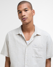 Hartland Linen-Blend Short-Sleeved Shirt Stone