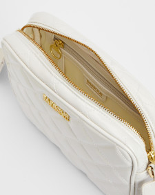 Sloane Quilted Crossbody Bag Gloss Silver Birch