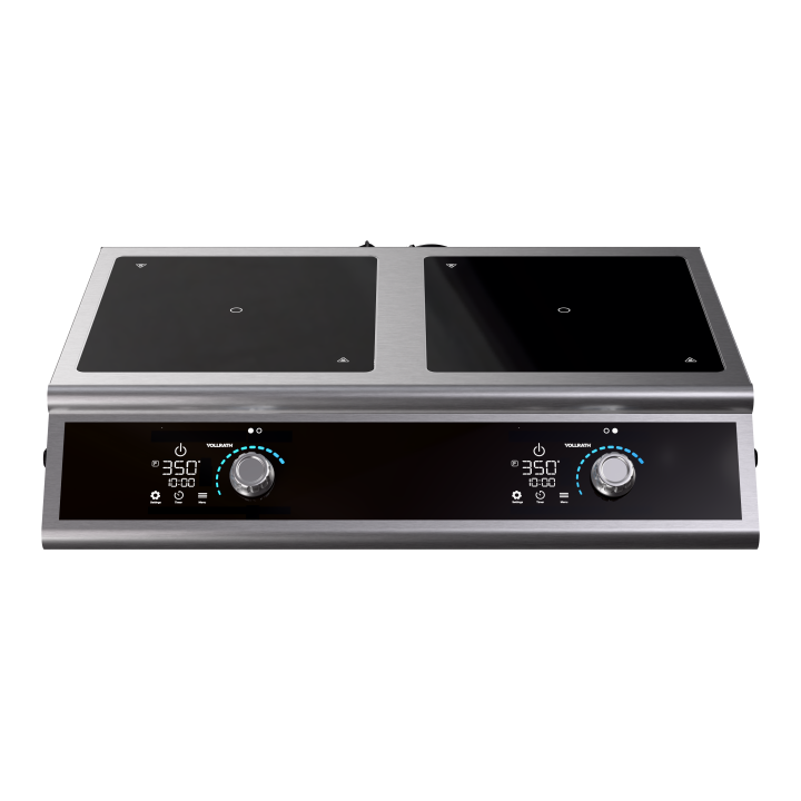 208- to 240-volt 2900-watt side-by-side dual countertop induction range with temperature control probe and programs