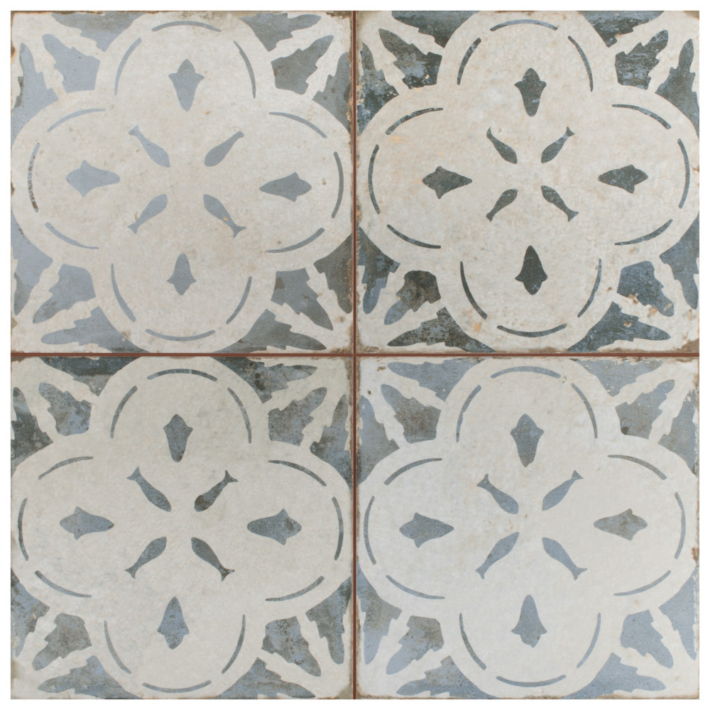 Kings Aurora Blue 17-5/8 in. x 17-5/8 in. Ceramic Floor and Wall Tile
