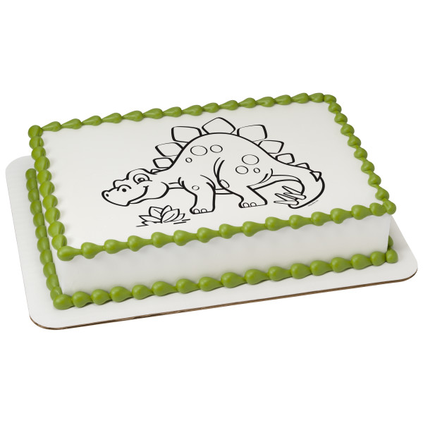 Paintable Stegosaurus PhotoCake® Edible Image®